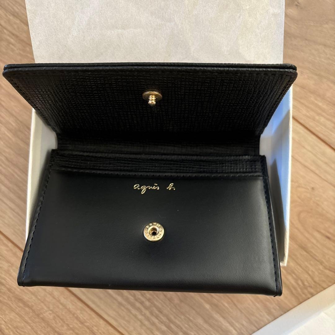 最終値下げ！ 【美品】 agnis b. ブラックレザー名刺入れ